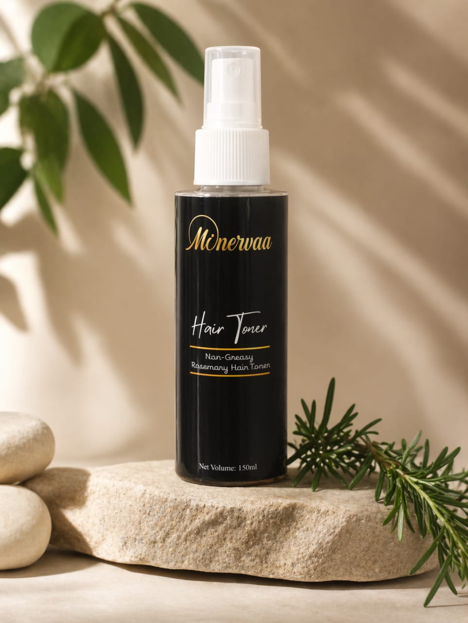 Minervaa Hair Toner bottle — herbal scalp care made in Pakistan