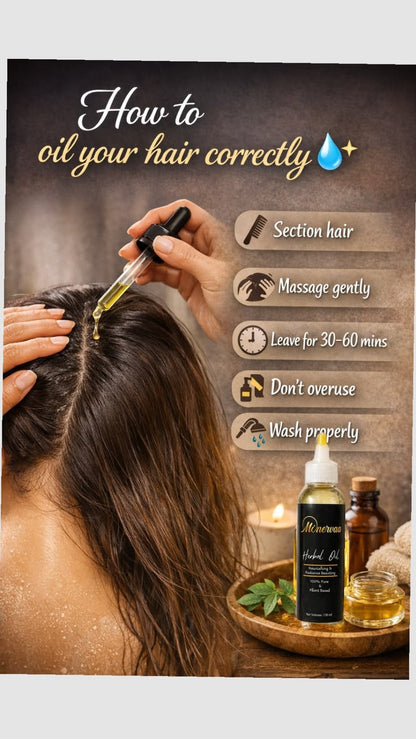 Minervaa Herbal Hair Oil — best natural hair oil for split ends and breakage