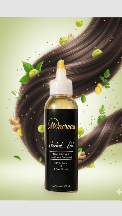 Minervaa Herbal Hair Oil — chemical free hair oil for soft shiny hair Pakistan