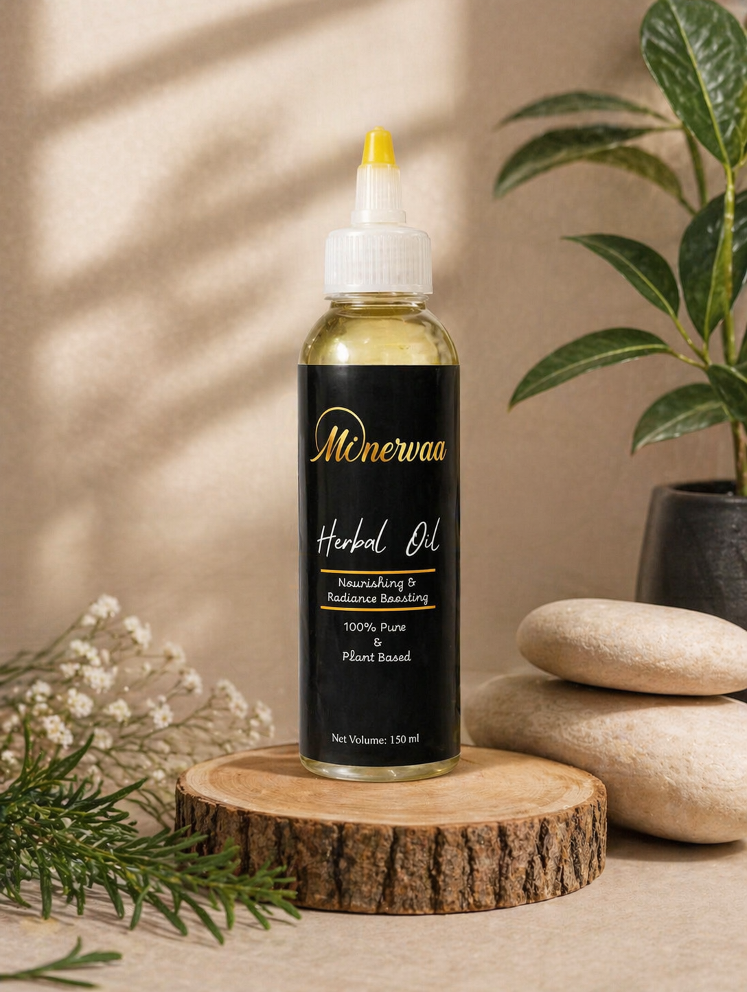Minervaa Herbal Hair Oil — herbal blend for stronger thicker hair Pakistan