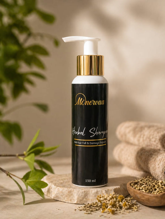 Minervaa Herbal Shampoo — anti hair fall shampoo for Pakistani women and men