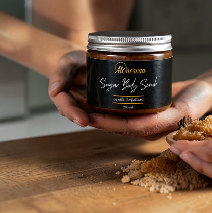 Minervaa Organic Sugar Body Scrub — handcrafted natural scrub for radiant skin Pakistan