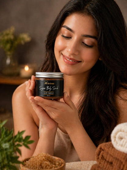 Minervaa Organic Sugar Body Scrub — natural skin brightening scrub Pakistan