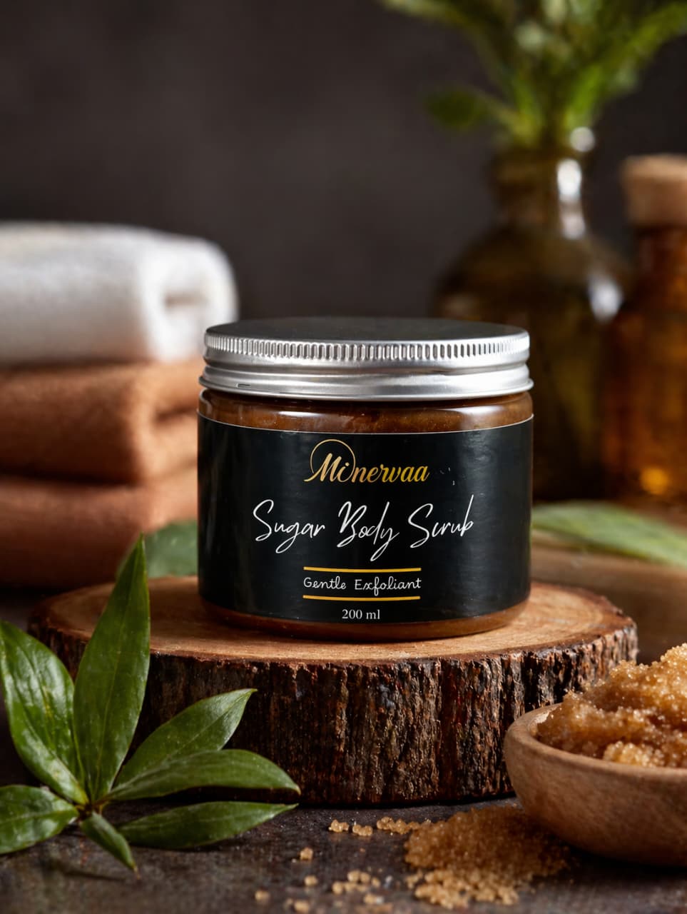 Minervaa Organic Sugar Scrub — best natural body scrub for Pakistani skin