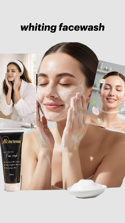 Minervaa Skin Care Bundle — Rice & Aloe Vera Face Wash + Sugar Body Scrub | Brighten, Exfoliate & Glow | 100ml + 200ml
