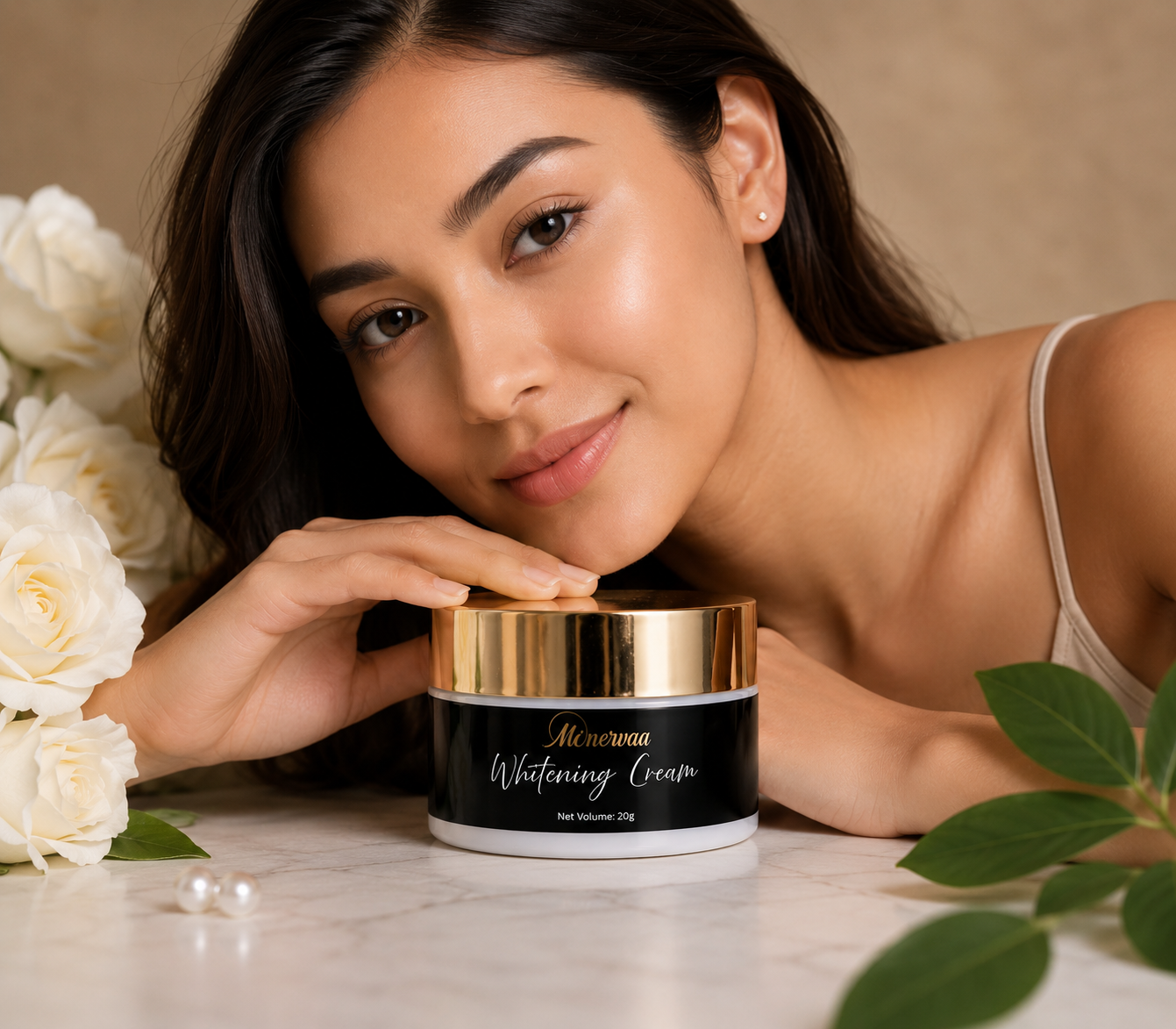 Minervaa Whitening Cream — Brightening & Even Skin Tone | Luxury Skin Lightening Formula | 20g